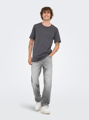 ONLY & SONS Dżinsy - Straight fit - w kolorze szarym