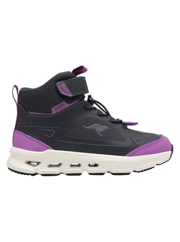 Kangaroos Sneakers "Krass Mid EV" in Anthrazit/ Lila