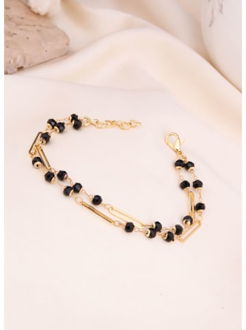 Pierres delicates Vergulde armband met kristallen