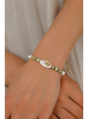 Pierres delicates Vergold. Armkette mit Perlen