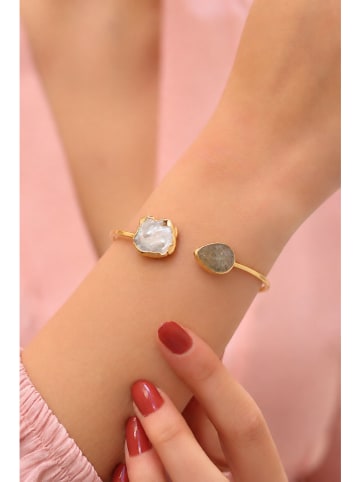 Pierres delicates Vergold. Armspange mit Edelstein