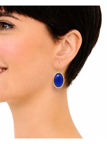 Pierres delicates Vergulde oorhangers met edelstenen