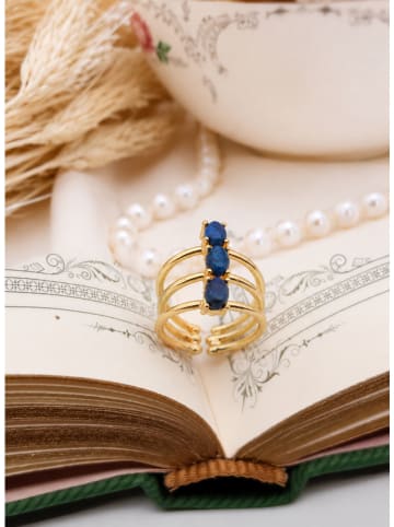 Pierres delicates Vergulde ring met edelstenen
