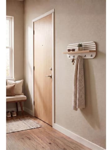 Evila Wandmeubel wit/lichtbruin - (B)40 x (H)18 x (D)11 cm