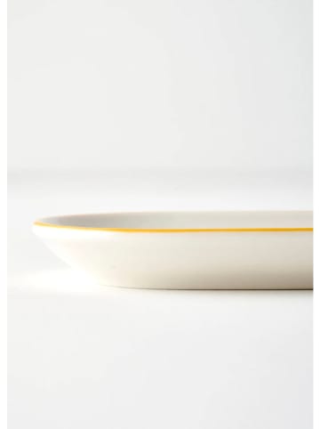 BELLA MAISON Półmisek "Line" w kolorze biało-czarno-żółtym - 18 x 11 cm