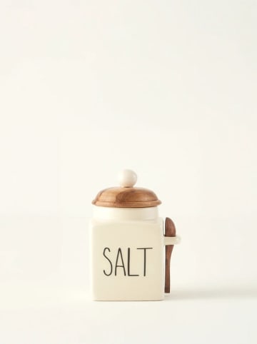BELLA MAISON Pojemnik "Salt" w kolorze kremowo-brązowym na przyprawy - 330 ml
