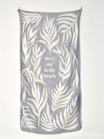 BELLA MAISON Strandtuch "Meet Me" in Blau - (L)160 x (B)90 cm
