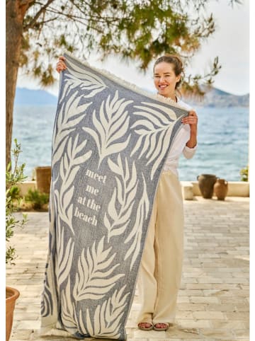 BELLA MAISON Strandtuch "Meet Me" in Blau - (L)160 x (B)90 cm