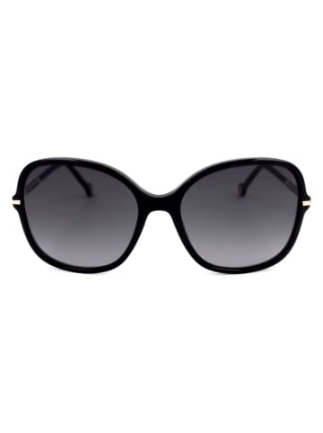 Carolina Herrera Damskie okulary przeciwsłoneczne w kolorze czarno-granatowym