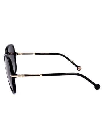 Carolina Herrera Damskie okulary przeciwsłoneczne w kolorze czarno-granatowym