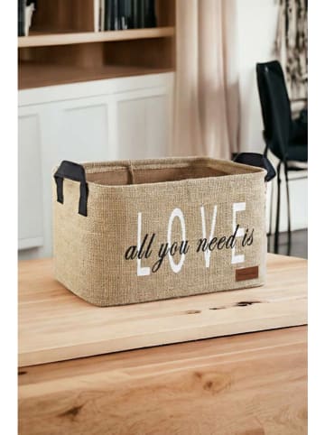 Lucky Bees Opbergkist beige/zwart - (B)25 x (H)15 x (D)18 cm