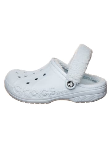 Crocs Clogs "Baya Lined Fuzz Strap" in Hellblau