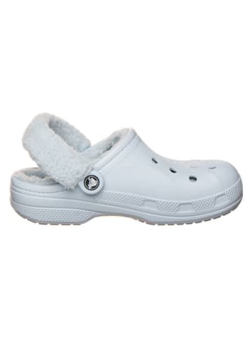 Crocs Clogs "Baya Lined Fuzz Strap" in Hellblau