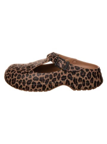 Crocs Clogs "Mary Jane Animal" in Hellbraun