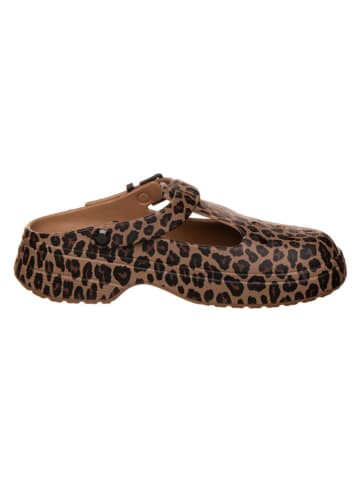 Crocs Clogs "Mary Jane Animal" in Hellbraun