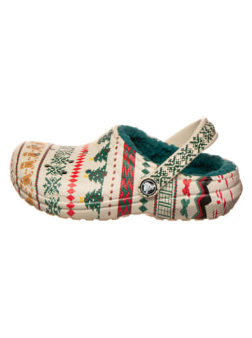 Crocs Clogs "Lined Fair Isle" in Beige