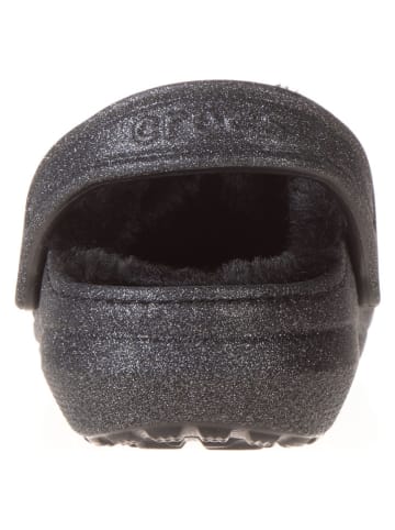 Crocs Clogs "Classic Fuzz Lined Glitter" zwart