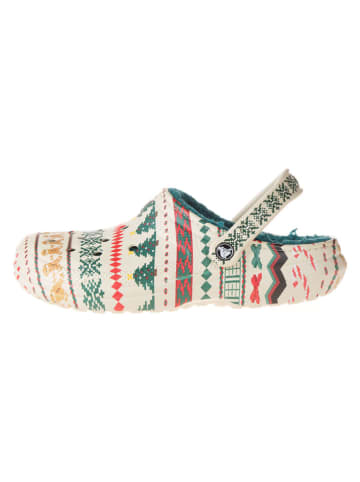 Crocs Clogs "Classic Lined Fair Isle" in Beige