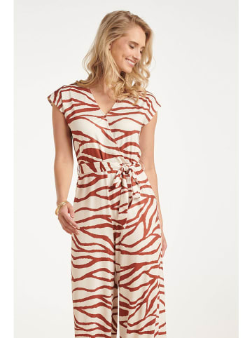 Smashed Lemon Jumpsuit in Creme/ Hellbraun