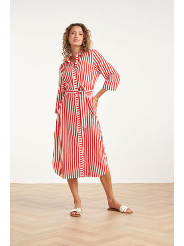 Kleid in Rot/ Weiß