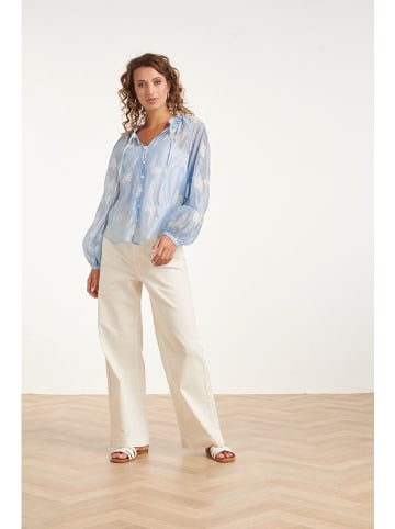 Smashed Lemon Bluse in Hellblau