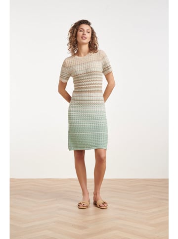 Smashed Lemon Jurk beige/turquoise