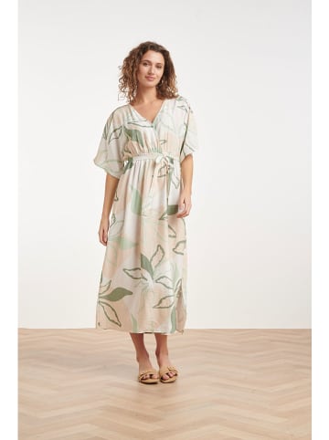 Smashed Lemon Kleid in Beige/ Grün