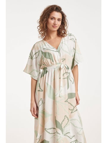 Smashed Lemon Kleid in Beige/ Grün
