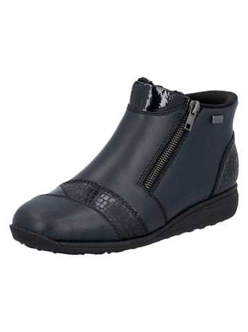 rieker Leder-Ankle-Boots in Dunkelblau