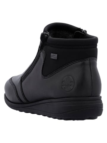 rieker Leder-Ankle-Boots in Schwarz