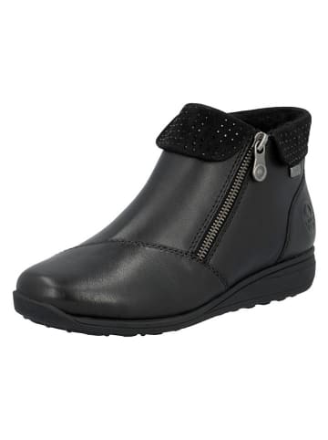 rieker Leder-Ankle-Boots in Schwarz