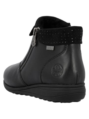 rieker Leren enkelboots zwart