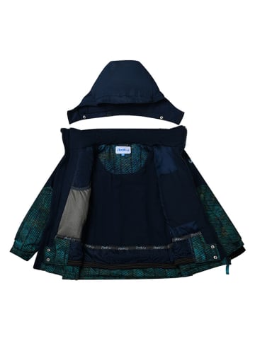 Peek U Winterjacke "Fender Flykid" in Dunkelblau/ Türkis