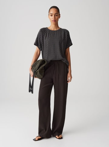 OPUS Blouse "Femka" antraciet/donkerblauw