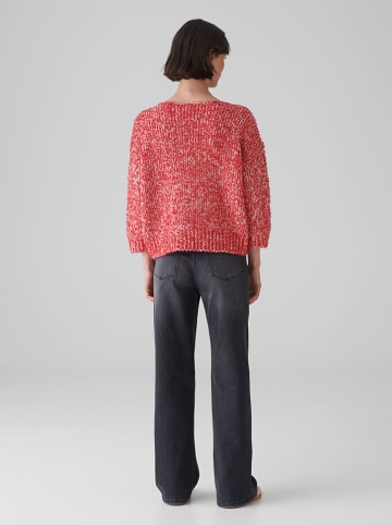OPUS Pullover "Polika" in Rot/ Weiß