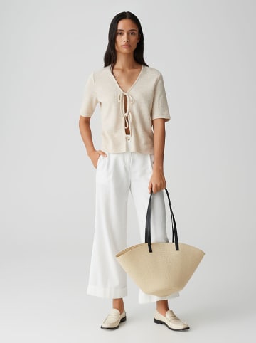 OPUS Schultertasche "Aveliena" in Beige - (B)53 x (H)24 x (T)19 cm