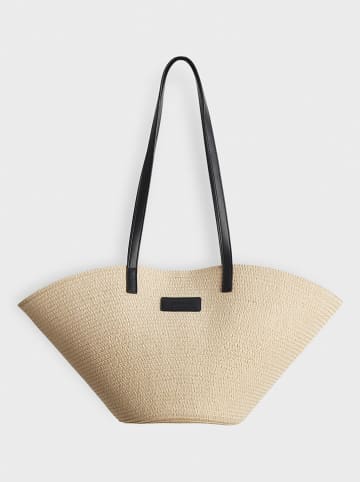 OPUS Schultertasche "Aveliena" in Beige - (B)53 x (H)24 x (T)19 cm