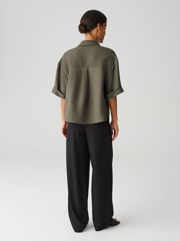 OPUS Bluzka "Fiora" w kolorze khaki