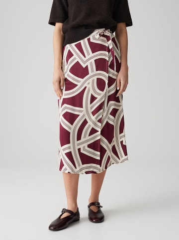 OPUS Rok "Robali" auberginekleurig/crème