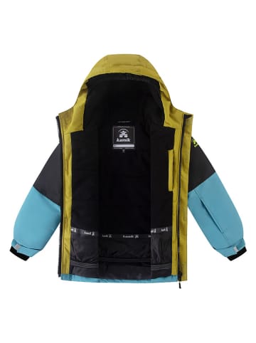 Kamik Winterjacke "Gideon" in Hellgrün/ Schwarz/ Hellblau