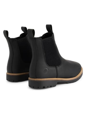 TRAVELIN' Leder-Chelsea-Boots "Thisted" in Schwarz