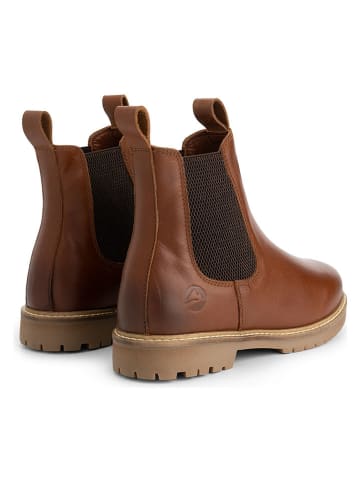 TRAVELIN' Leder-Chelsea-Boots "Tversted" in Hellbraun