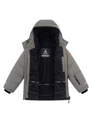 Kamik Dünnere Winterjacke "Amos" in Grau/ Schwarz