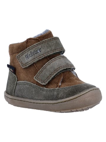 Richter Shoes Leren barefootschoenen "Maxi" lichtbruin/kaki