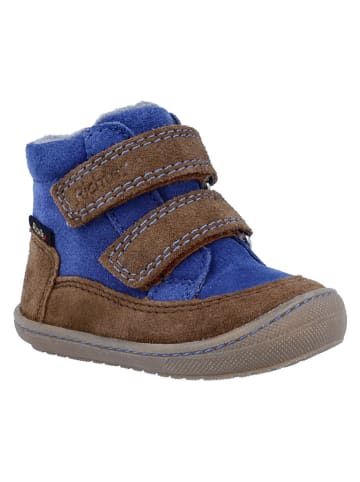Richter Shoes Leren barefootschoenen "Maxi" lichtbruin/blauw