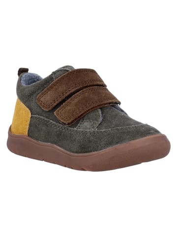 Richter Shoes Leder-Barfußschuhe "Samy" in Khaki/ Hellbraun