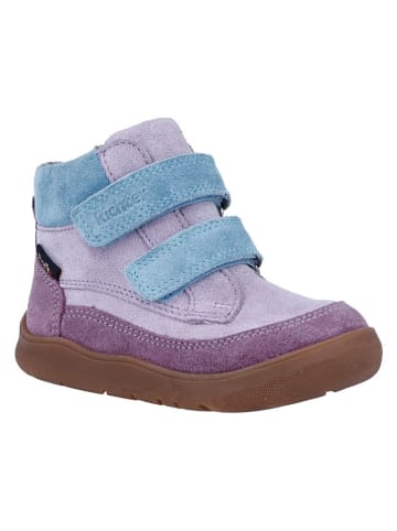 Richter Shoes Leder-Barfußschuhe "Samy" in Lila/ Hellblau