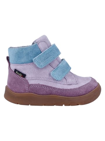 Richter Shoes Leder-Barfußschuhe "Samy" in Lila/ Hellblau