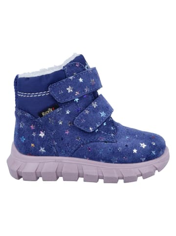 Richter Shoes Leder-Winterstiefel "Snow Mini" in Blau