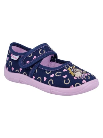 Richter Shoes Hausschuhe "Mia" in Dunkelblau
